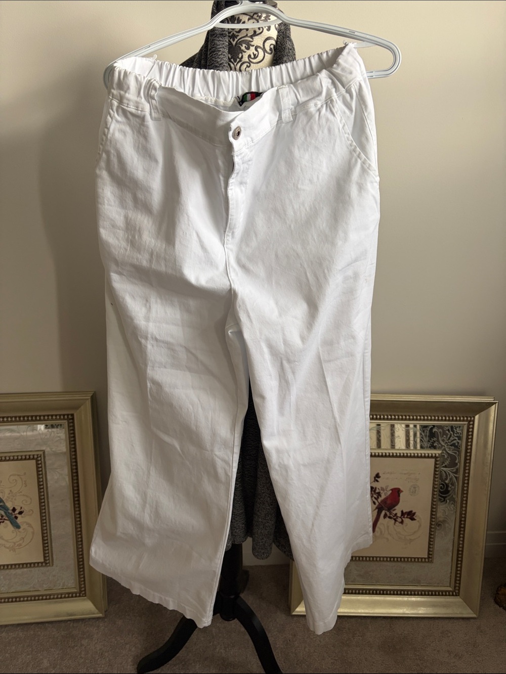 Classic White Wide Leg Pants - Women